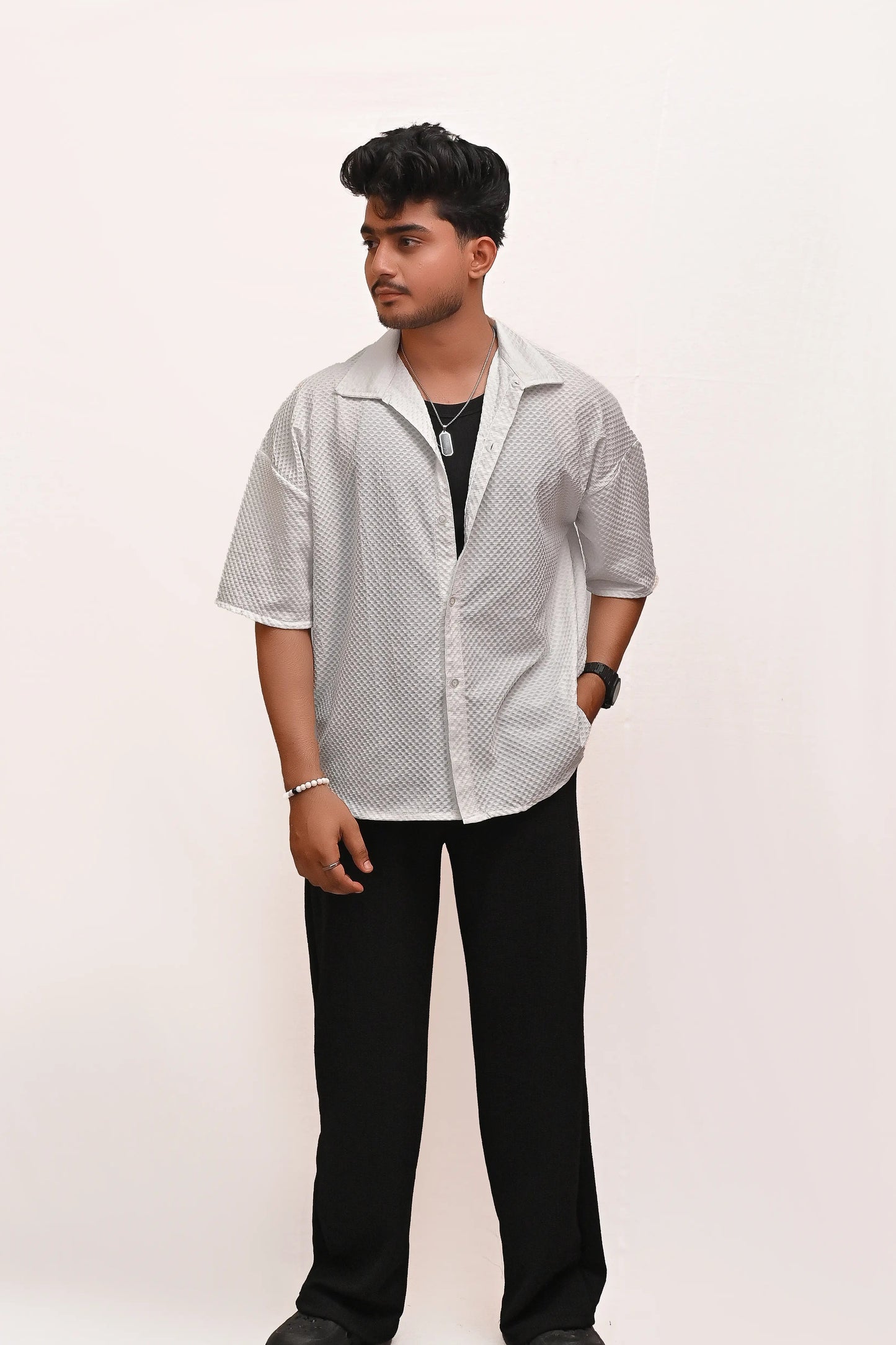 CLASSIC TEXTURED PREMIUM SHIRT – WHITE