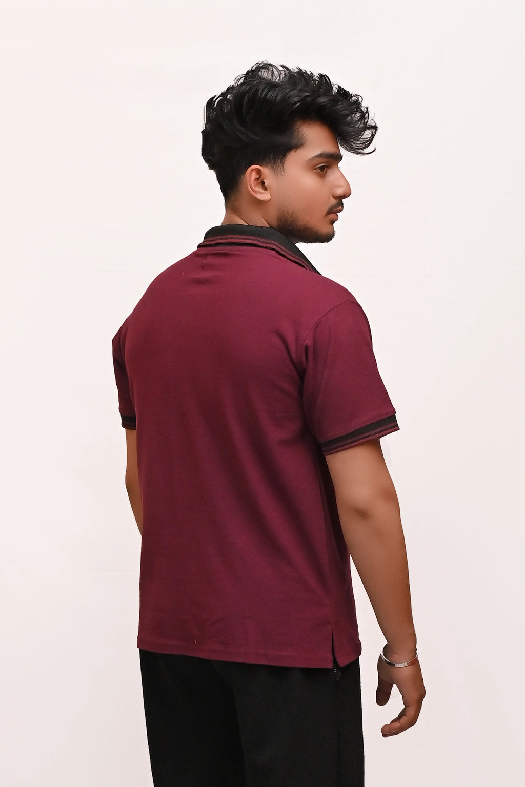 PREMIUM HALF SLEEVES POLO SHIRT- MAROON MAJESTY