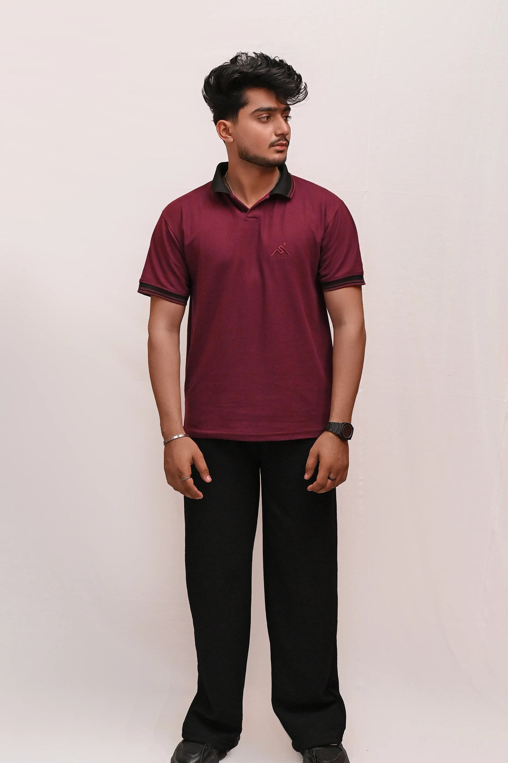 PREMIUM HALF SLEEVES POLO SHIRT- MAROON MAJESTY