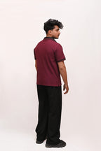 PREMIUM HALF SLEEVES POLO SHIRT- MAROON MAJESTY