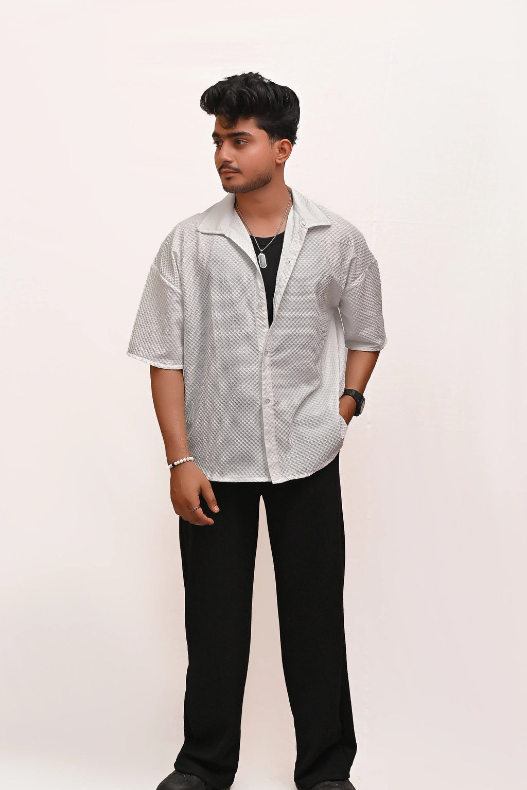 CLASSIC TEXTURED PREMIUM SHIRT – WHITE