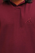 PREMIUM HALF SLEEVES POLO SHIRT- MAROON MAJESTY
