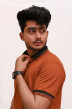 PREMIUM HALF SLEEVES POLO SHIRT-MUSTARD HORIZON