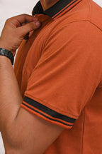 PREMIUM HALF SLEEVES POLO SHIRT-MUSTARD HORIZON