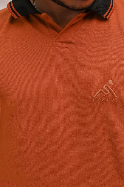 PREMIUM HALF SLEEVES POLO SHIRT-MUSTARD HORIZON