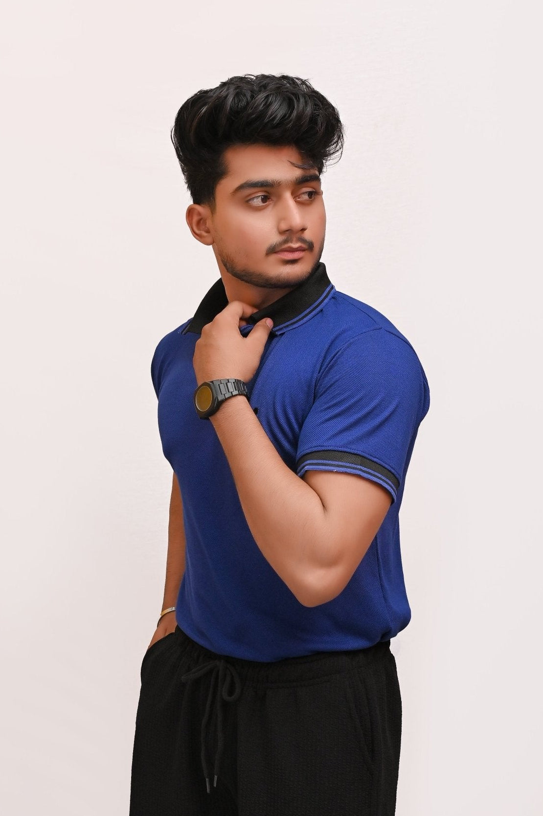PREMIUM HALF SLEEVES POLO SHIRT-ROYAL BLUE - HYKEYZ