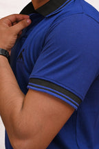 PREMIUM HALF SLEEVES POLO SHIRT-ROYAL BLUE - HYKEYZ