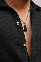 CLASSIC TEXTURED PREMIUM SHIRT – BLACK