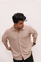 CLASSIC TEXTURED PREMIUM SHIRT – BEIGE