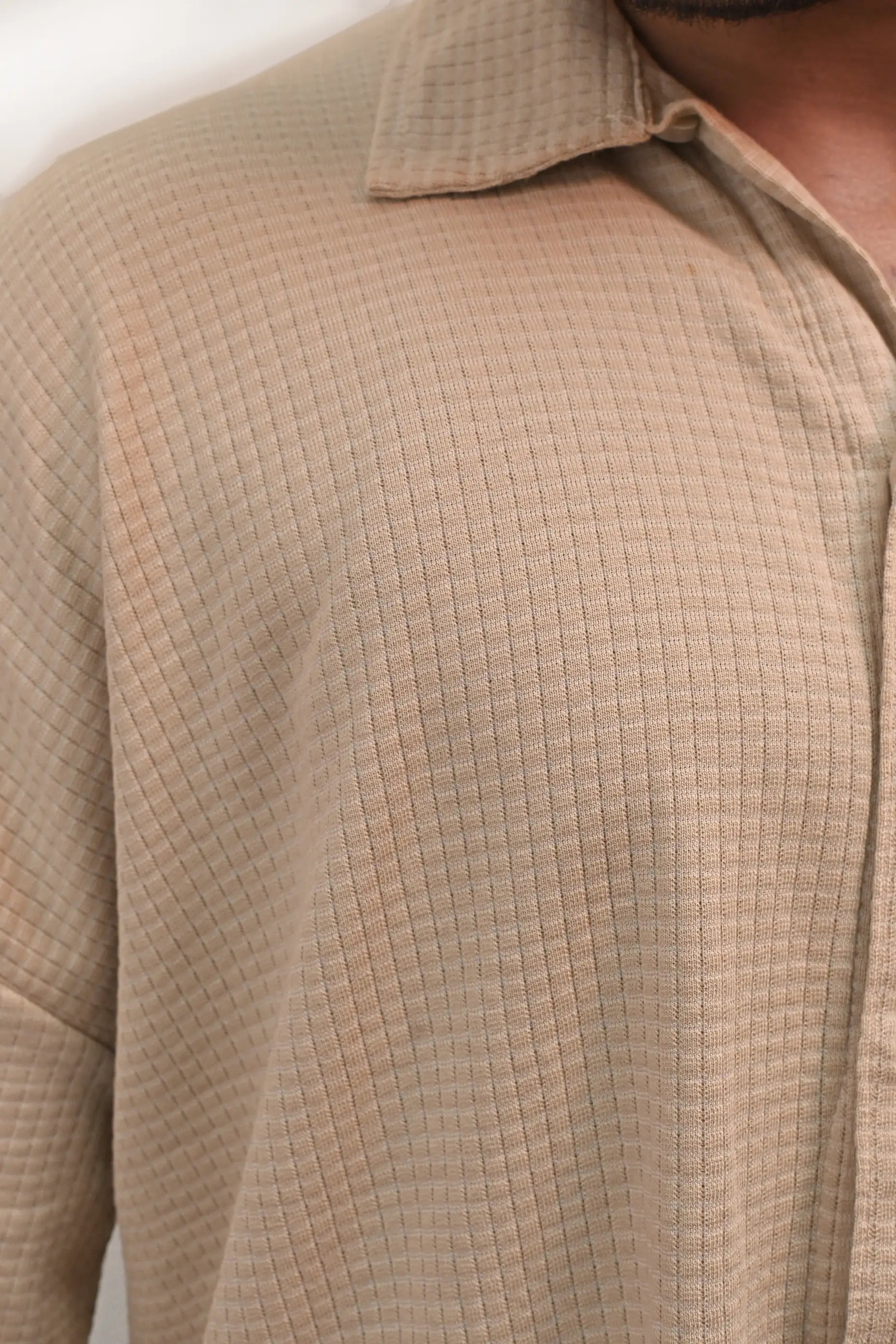 CLASSIC TEXTURED PREMIUM SHIRT – BEIGE